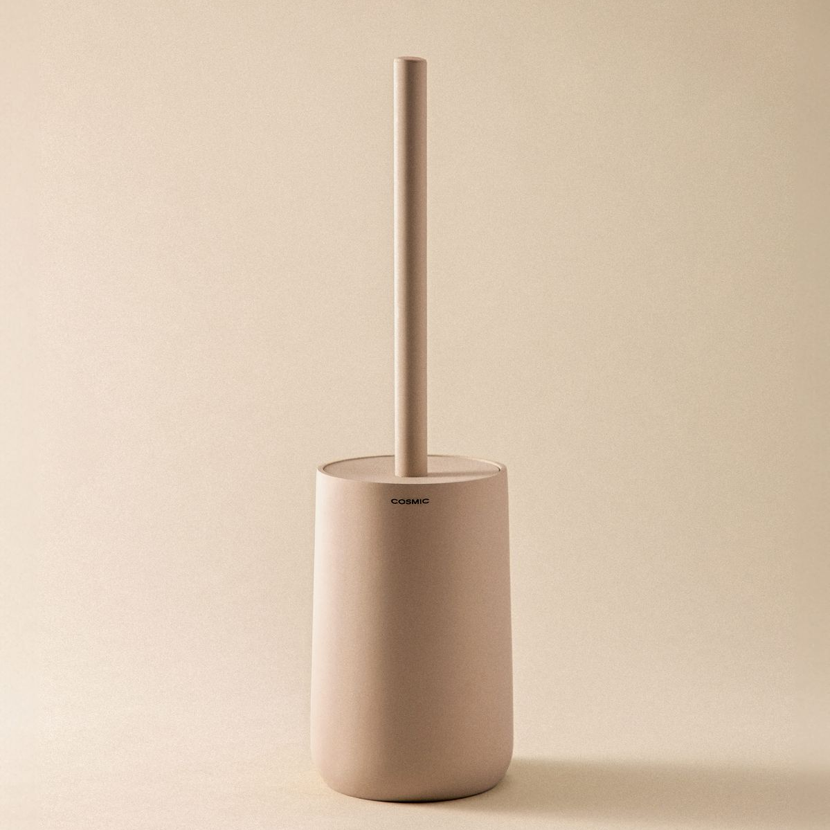 Freestanding Toilet Brush with Holder – Sand Beige