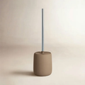 Freestanding Toilet Brush with Holder – Beige & Silver